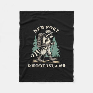 Cute Newport Rhode Island Hiking Trail Adventure R Fleece Blanket