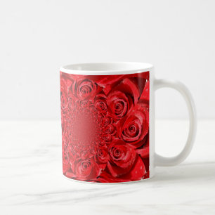 Cute Nice and Lovely Red Roses Kaleidoscope Coffee Mug