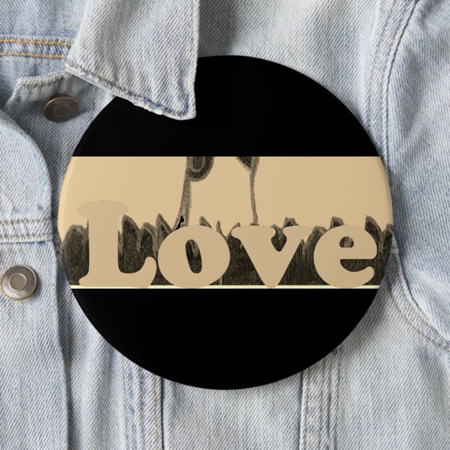 Cute Nice & Lovely I love  6 Inch Round Button (In Situ)