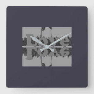 Cute Nice & Lovely love compassion art design Square Wall Clock