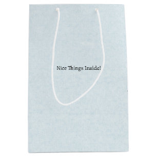 Cute Nice Things Inside Quote Blue Bag