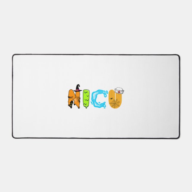 Cute NICU Halloween design Desk Mat (Front)