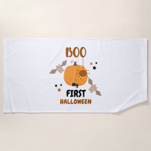 Cute NICU Halloween  My First Halloween  Preemie  Beach Towel