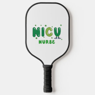 Cute NICU nurse St. Patrick's design Pickleball Paddle