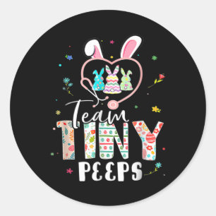 Cute Nicu Picu Landd Nurse Easter Day Stethoscope Classic Round Sticker