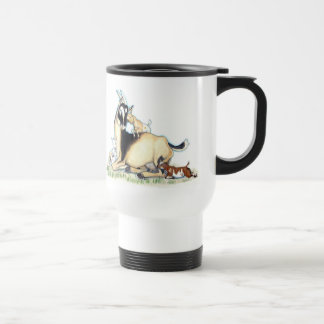 Cute Nigerian Dwarf Goat and Kids Travel Mug
