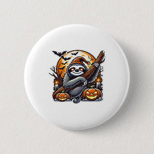 Cute Night Sloth Halloween Classic T-Shirt 2 Inch Round Button