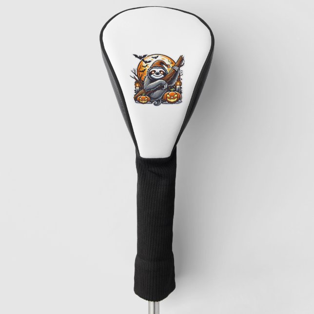 Cute Night Sloth Halloween Classic T-Shirt Golf Head Cover (Front)