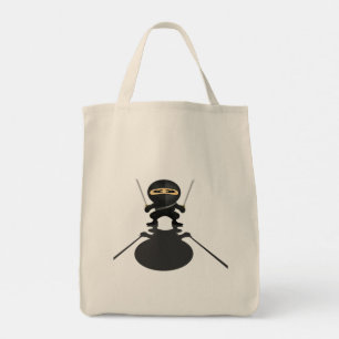 Cute Ninja Boy Anime Warrior Twin Katana Everyday Tote Bag