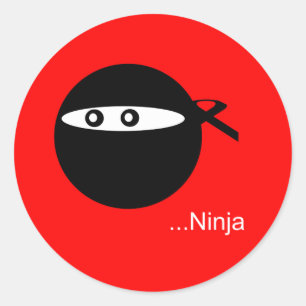 Cute Ninja Classic Round Sticker