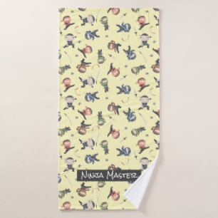 Cute Ninja Motif Vert Bleu Orange Jaune