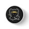 Cute ninja samurai warrior teddy bear button
