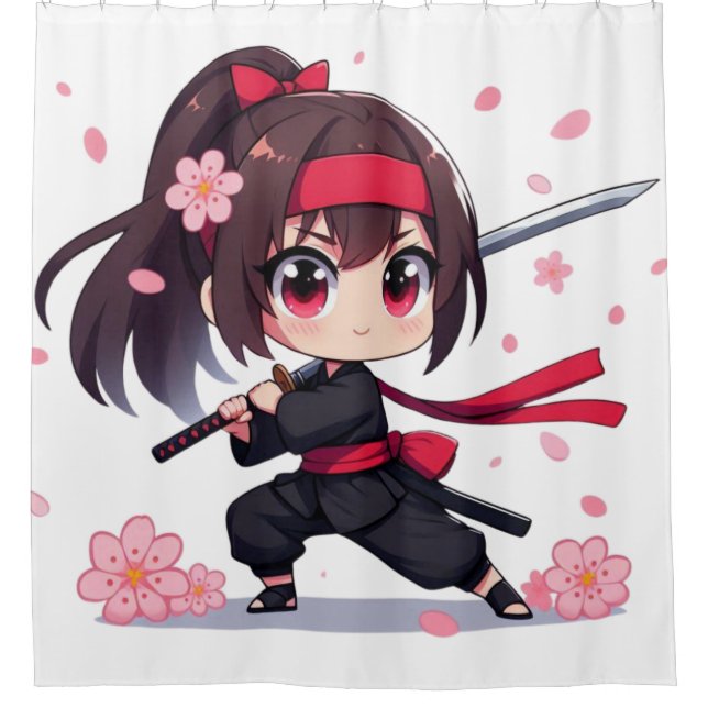 Cute ninja warrior blossom girl (Front)