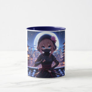 Cute ninja warrior girl  mug