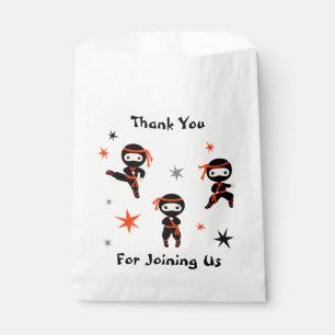 Cute Ninja Warrior Kids Birthday  Favour Bag