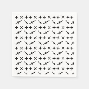 Cute Ninja Warrior Kids Birthday Napkin