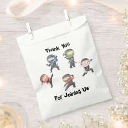 Cute Ninja Warrior Kids Birthday Party Favour Favo Bag