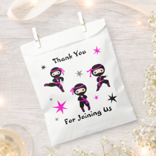 Cute Ninja Warrior Kids Birthday Party Favour Favo Favour Bag