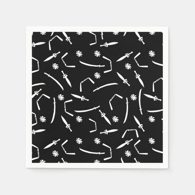 Cute Ninja Warrior Kids Birthday Party Supply  Napkin (Front)
