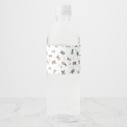Cute Ninja Warrior Kids Birthday Party Water Bottle Label
