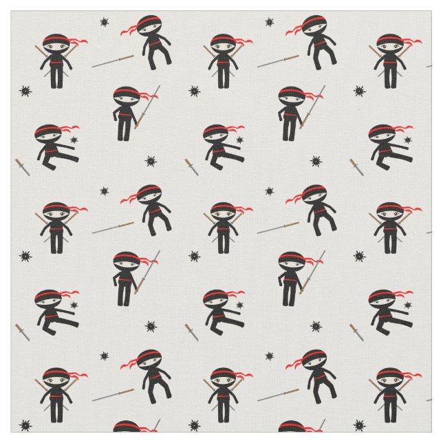 Cute Ninjas Fabric (Close Up)