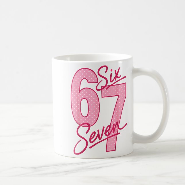 Cute Nk 67 Valentine Six Seven Funny Meme Women Gi Coffee Mug (Right)