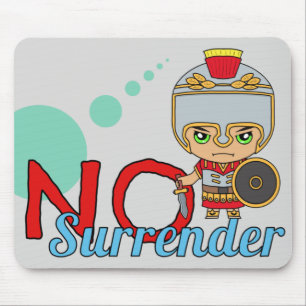 Cute "No Surrender" Ares God of War Mouse Pad