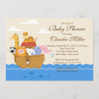 Cute Noah"s Ark Baby Girl or Baby Boy Shower