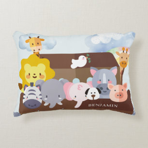 Cute Noah's Ark Accent Pillow