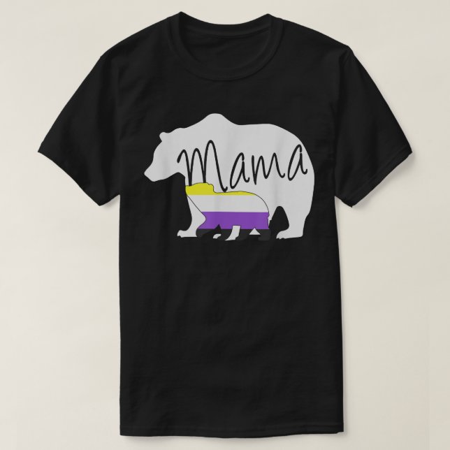 Cute Nonbinary Genderqueer Mama Bear  T-Shirt (Design Front)