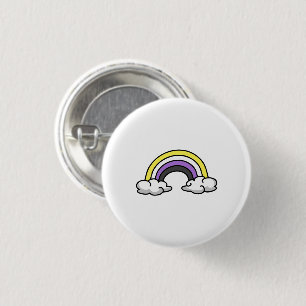 Cute Nonbinary Rainbow 1 Inch Round Button