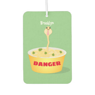 Cute noodles snake cartoon illustration humour air freshener