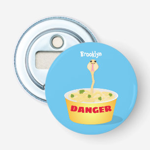 Cute noodles snake cartoon illustration humour bottle opener