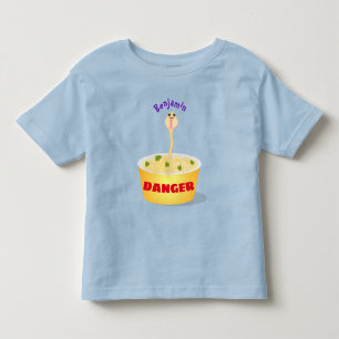 Cute noodles snake cartoon illustration humour toddler t-shirt
