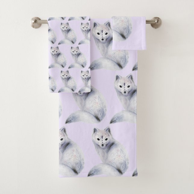 Cute Nordic Fox avec marques florales Boho Motif (En situation)