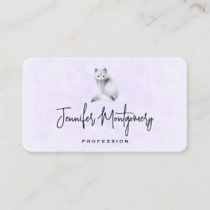 Cute Nordic Fox with Floral Markings Business Card