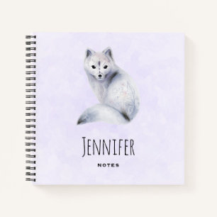 Cute Nordic Fox with Floral Markings Notebook