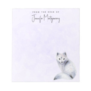 Cute Nordic Fox with Floral Markings Notepad