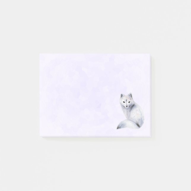 Cute Nordic Fox with Floral Markings Post-it Notes (Front)