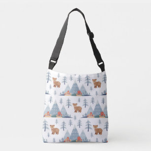 Cute Nordic Holiday Bear Pattern Crossbody Bag