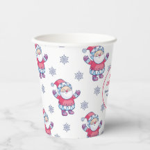 Cute Nordic Santa Snowflake Pattern
