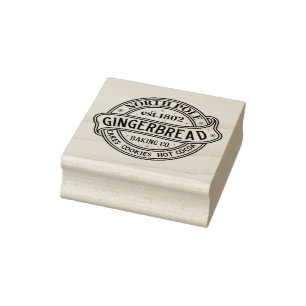 Cute North Pole Gingerbread Rubber Stamp