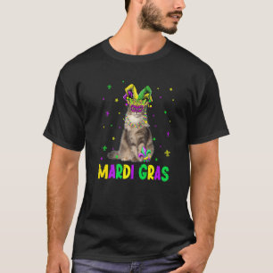 Cute Norwegian Forest Cat Cat Carnival Mask Mardi T-Shirt