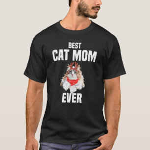 Cute Norwegian Forest Cat with Reindeer Costume Be T-Shirt