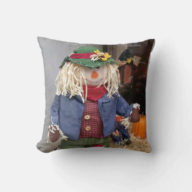 CUTE NOT SCAREY SCARECROW PILLOW (Front)