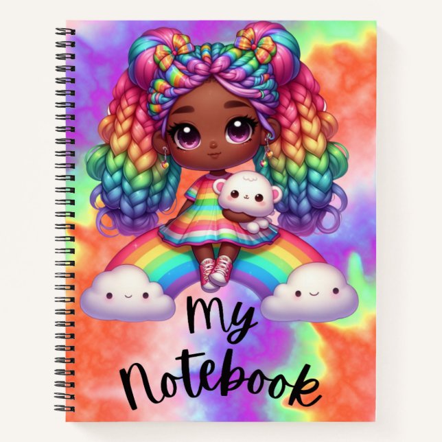 Cute Notebook / Colourful Rainbow Notebook (Front)
