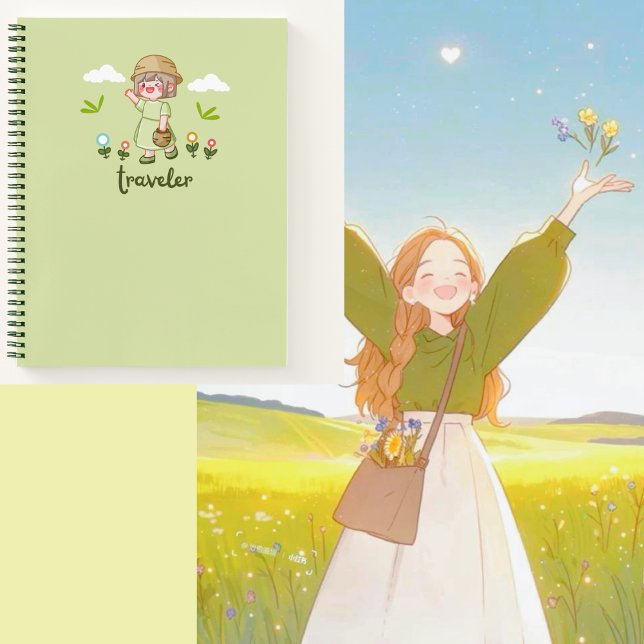 Cute notebook  for travelers 💚✨✈🌲 (Creator Uploaded)