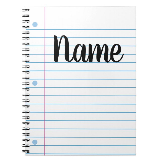 Cute Notebook Paper Background Design Tote Bag (Front)