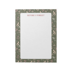 cute notepad, pretty feminine notepad, modern pad
