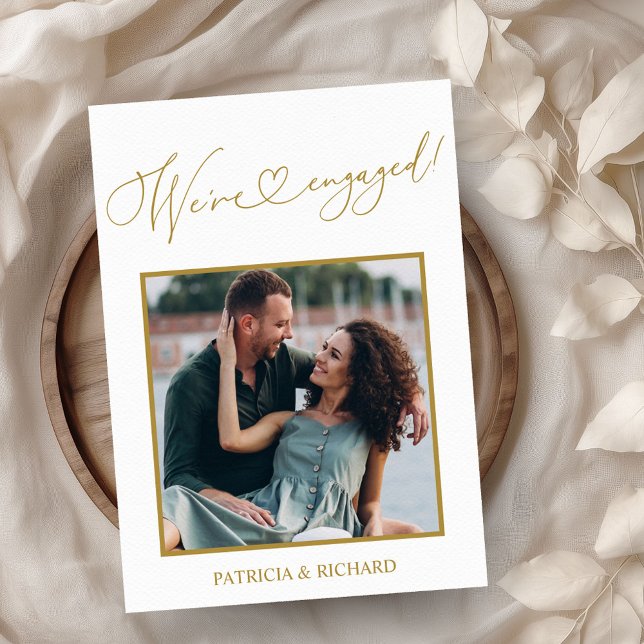 Cute Nous sommes engagés Faire-part Fiançailles Ph (Créateur téléchargé)